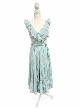 Ever New Melbourne Mint Green Ruffle Wrap Maxi Dress NWT Size 0
